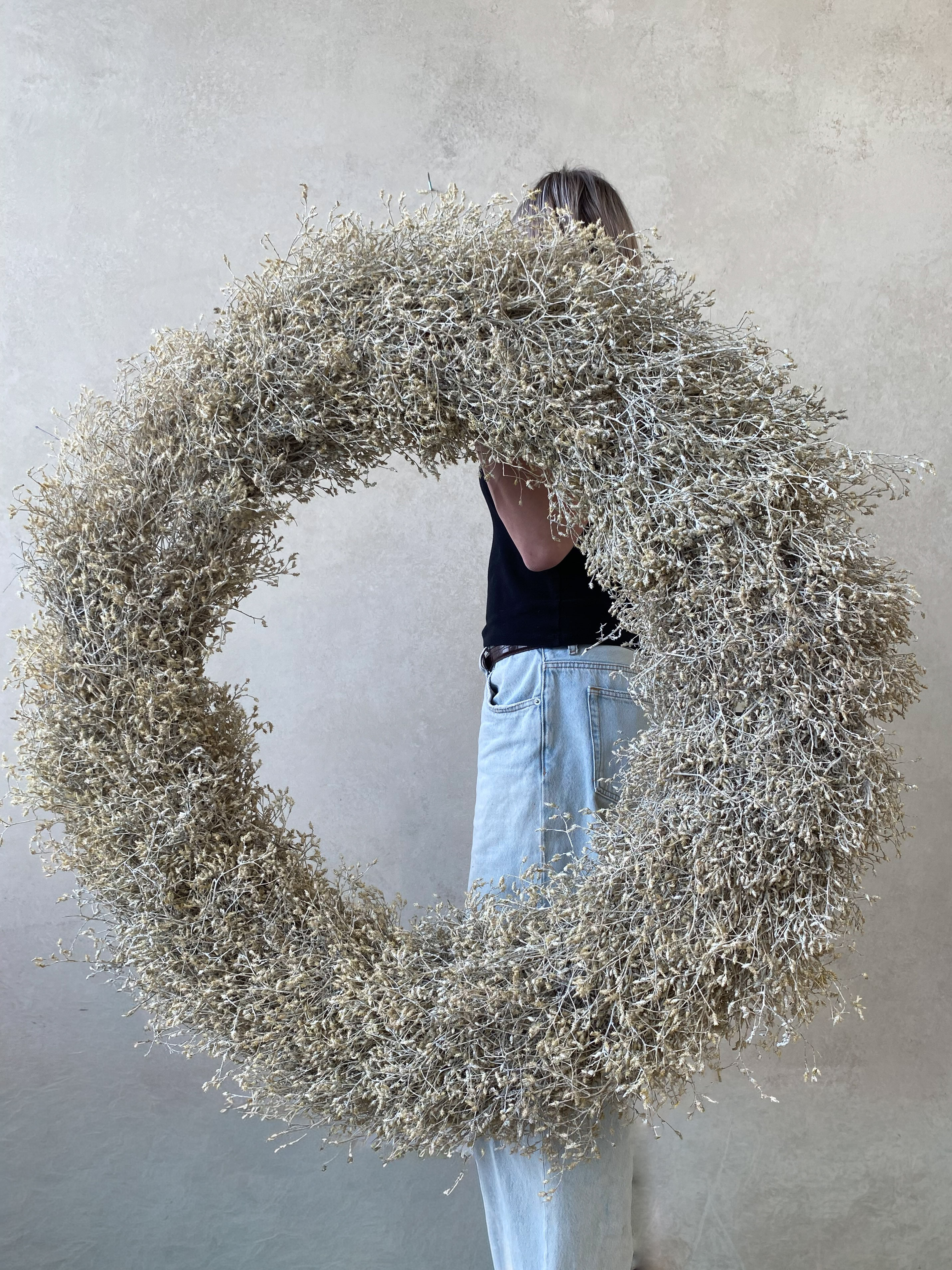 Placeholder for Thistle wreath white wash 100cm 0206 12 3100 5
